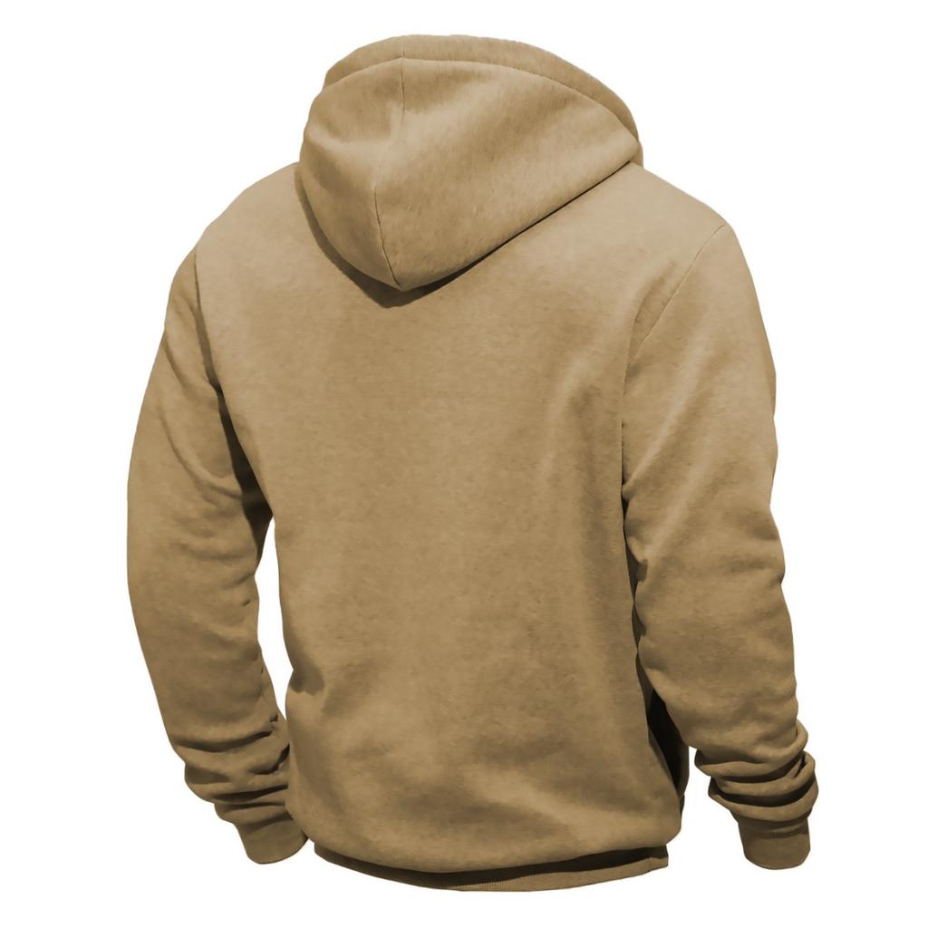 Men's, Loose-fitting, Sweatshirts, Fleece Sweatshirts, Lapels, Hoodies, Casual, Patchwork Sweatshirts, Hooded Jackets