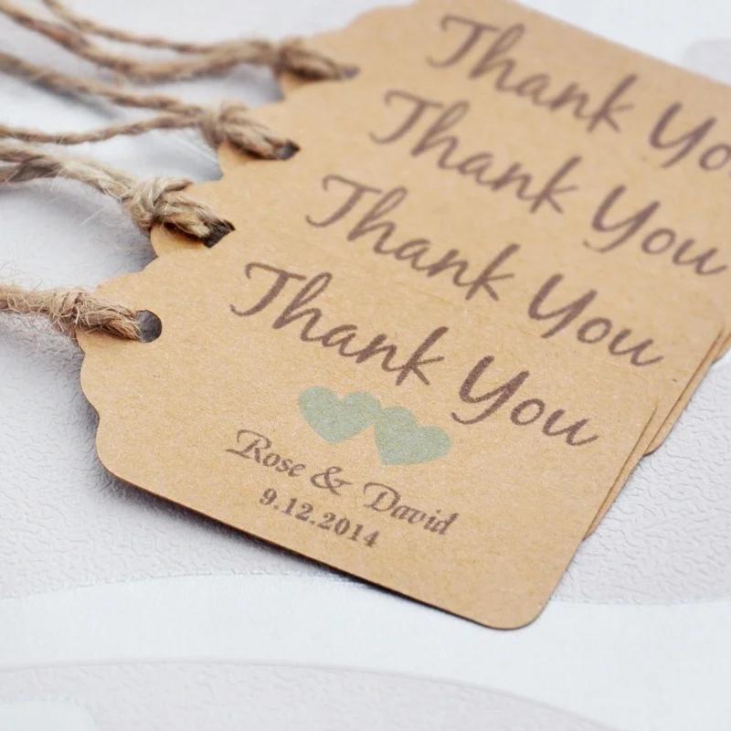 100Pcs/ Lot Rustic 40mm*70mm Wedding Luggage Decoration Gift Label Mark Paper