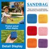 Square Crochet Bean Bag Toy Soft Durable Handmade Fabric Filled Sensory Play Object for Indoor Outdoor Activities