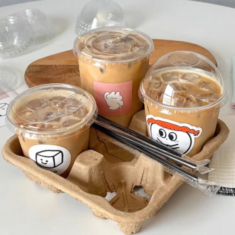 Disposable Pulp Tearable 4-Cup Carrier