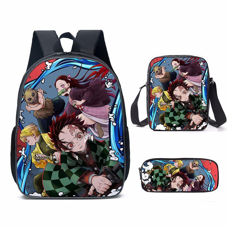 New Cartoon Super Moon Blade Three Piece Backpack Set for Primary and Secondary School Students