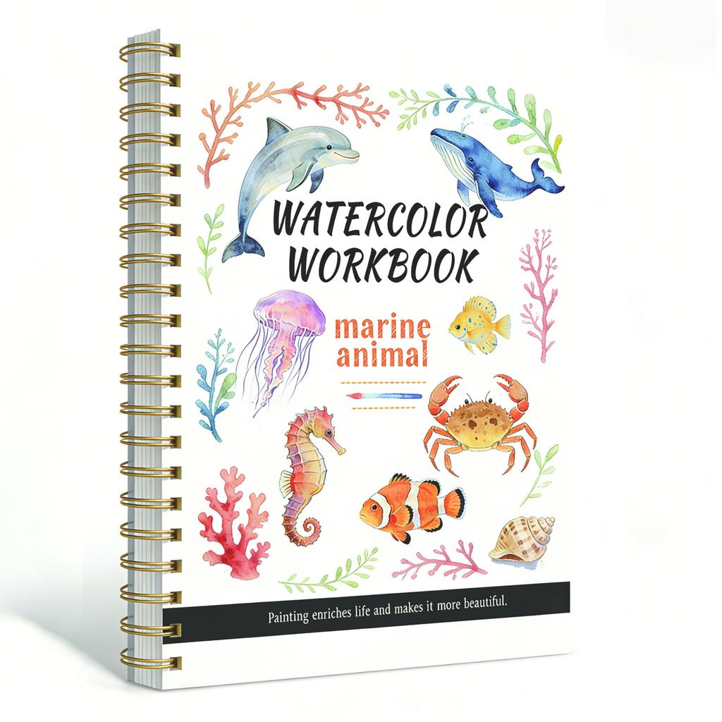 Watercolor Workbook Drawing Coloring Book
