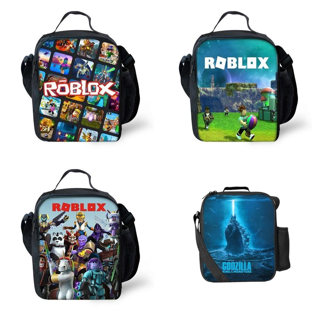 Trendige Roblox Lunchtasche für Schüler und Büroangestellte Oxford-Stoff Umhängetasche