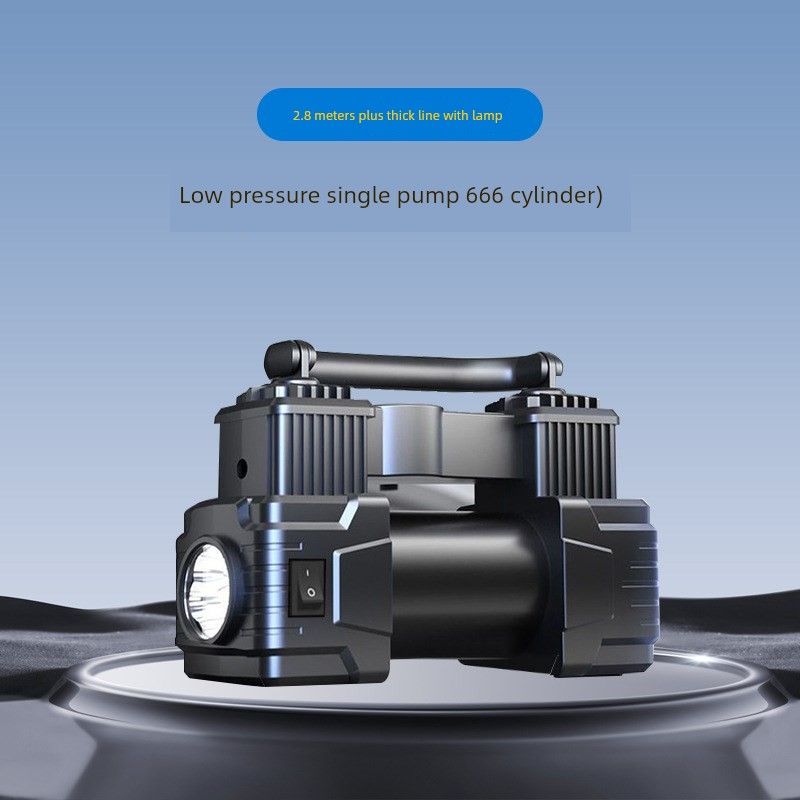 

Vehicle Air Pump Stool F Portable Single Cylinder High Power Car Tire Pump 12V High Pressure Tire Air Pump Digital Display [with Light]