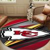1 Stück Teppich City Chiefs Emblem Runde Matte Heimdekoration, Stuhlmatte Für Wohnzimmer, Schlafzimmer, Fußmatte Heimdekoration Geburtstagsgeschenk Weihnachtsgeschenke