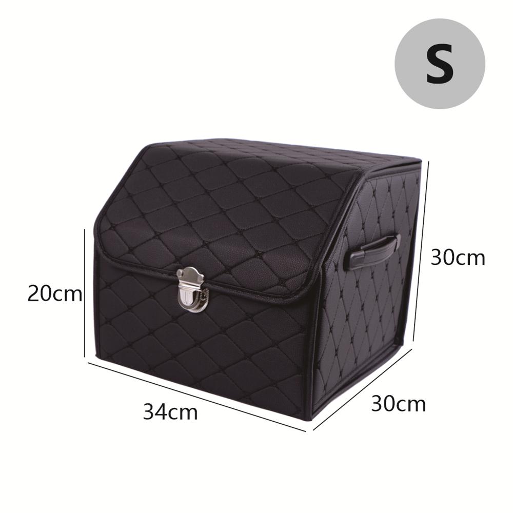 Collapsible Car Trunk Storage Box High Capacity Organizer In The Car Pu Leather Trunk Tool Box Auto Accessories Storage Bag
