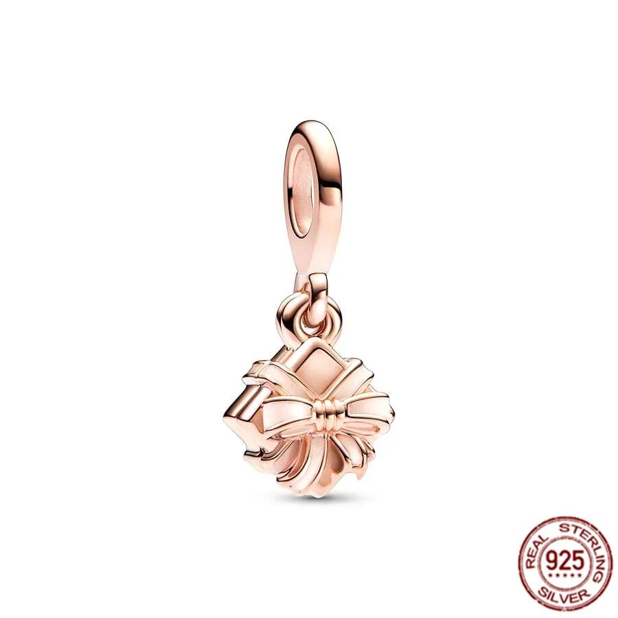 Festive Charm Copper Christmas Bell Trojan Candy Charms Beads Fit Original Bracelet Necklaces Fine Jewelry Diy Gift