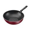 Crystal Diamond Non-Stick Iron Wok for Induction & Gas Stoves - Smoke-Free, Oil-Free Cooking