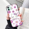 Black Case for Samsung Note 20 Lite S24 Ultra S23 A03 A05 A06 A11 A71 A15 A16 A13 A24 A25 A33 A52 A53 A50 M55 M35 Plus L-22 Hello Kitty
