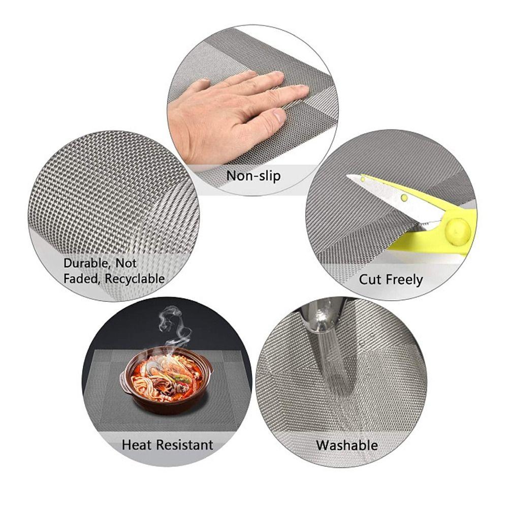 PVC Placemats Rectangle Table Mat High Quality Dining Table Place Mats  Hotel