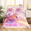 Dream Cartoon Princess Three-Piece Quilt Cover 3D Digital Printing Bedding Set Bed Cover