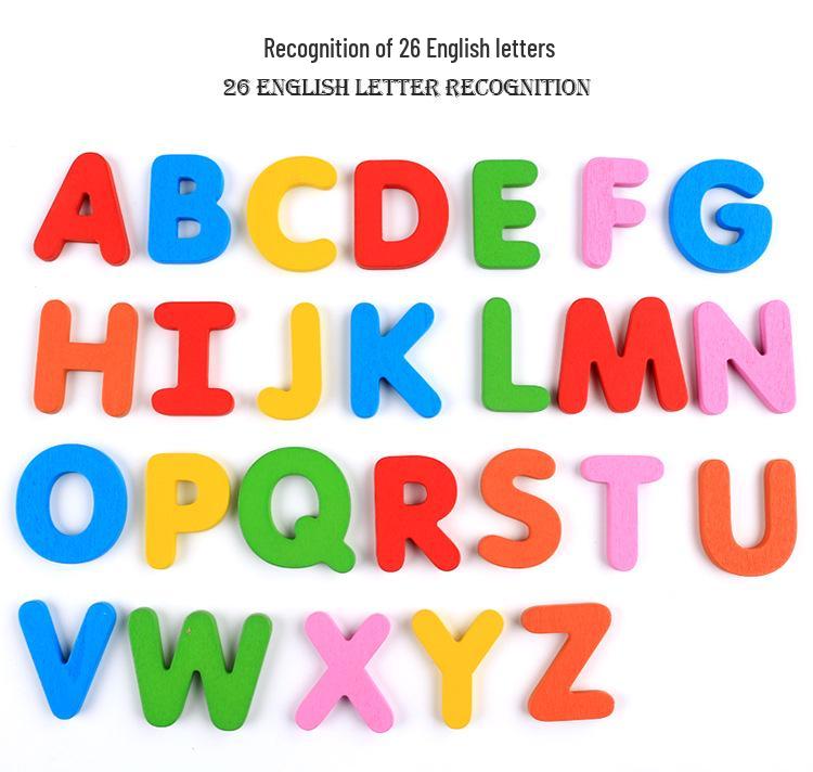 Wooden Montessori Fruits & Vegetables Alphabet Puzzle Cards for Early Childhood Education