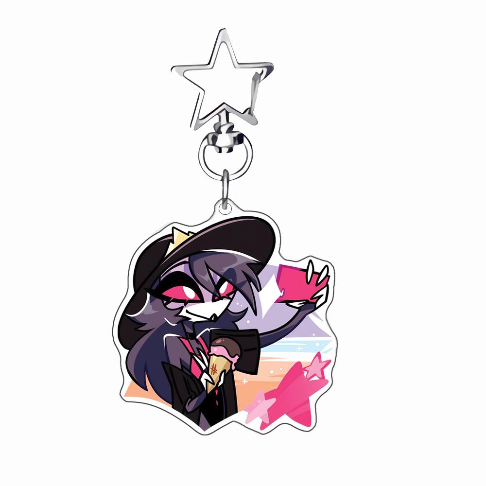 

Anime Acrylic Key Chain for Helluva Boss Loona Verosika Mayday Velvette Millie Moxxie Self-Made Acrylic Key Chain Pendant Gifts