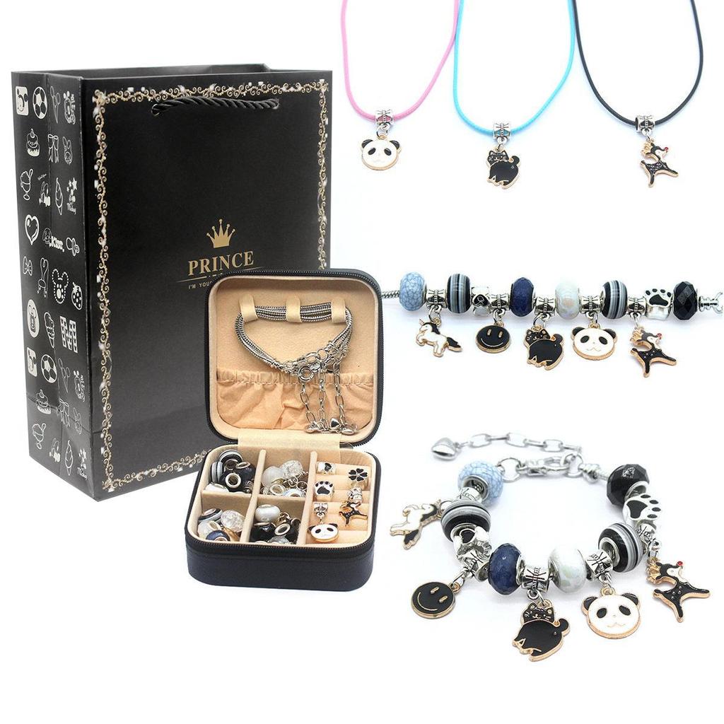 Unicorn Pink Crystal Beaded Bracelet DIY Kit for Kids