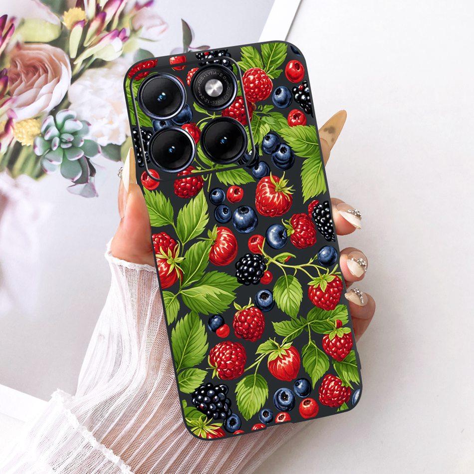 Für Motorola Edge 70 Fusion Niedliche Blume Schmetterling Katze Bemalte Hülle Für Motorola Edge70 Fusion 5G Schwarzes Silikon Weiche Handyhüllen