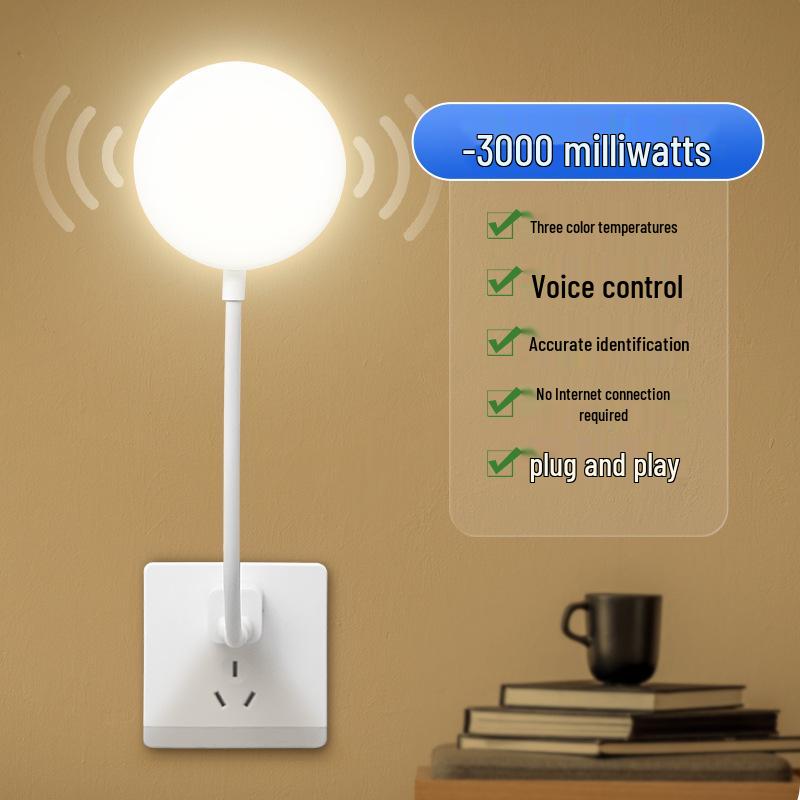 Voice-Controlled USB LED Night Lamp with AI