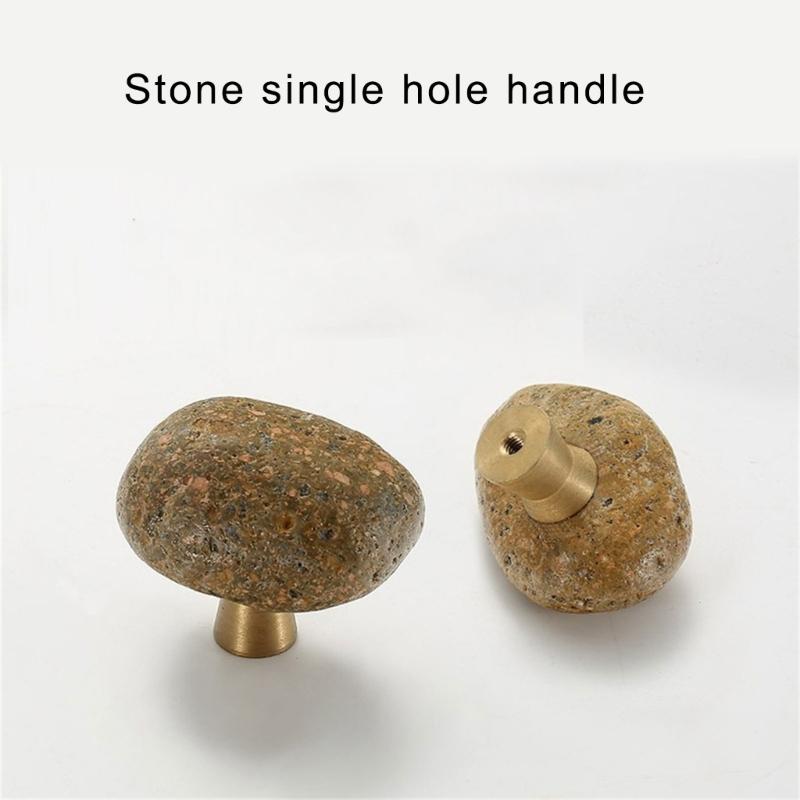 5Pcs Cobblestone Cabinet Knob Drawer Pulls Elegant Furniture Decorative Handle for Kitchen Cupboard Wardrobe Enduring
