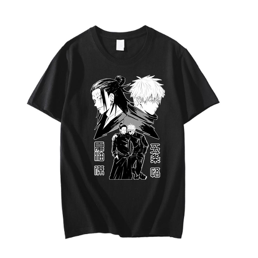 Hot Sale Jujutsu Kaisen Casual Shirtgeto Suguru Gojo Satoru Print Unisex T-Shirt Summer Men_Women Gift Clothes