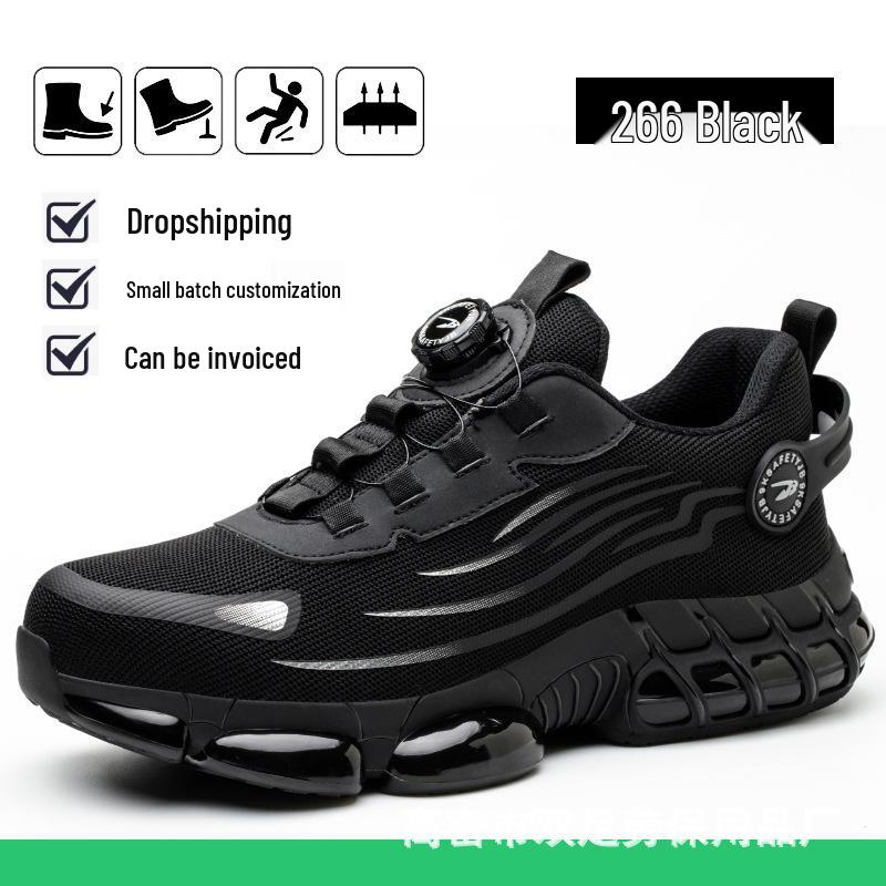 Męskie buty robocze ochronne Four Seasons: Odporny na zgniecenia, Odporny na przebicia, Wodoodporny, Lekki, Antypoślizgowy.
