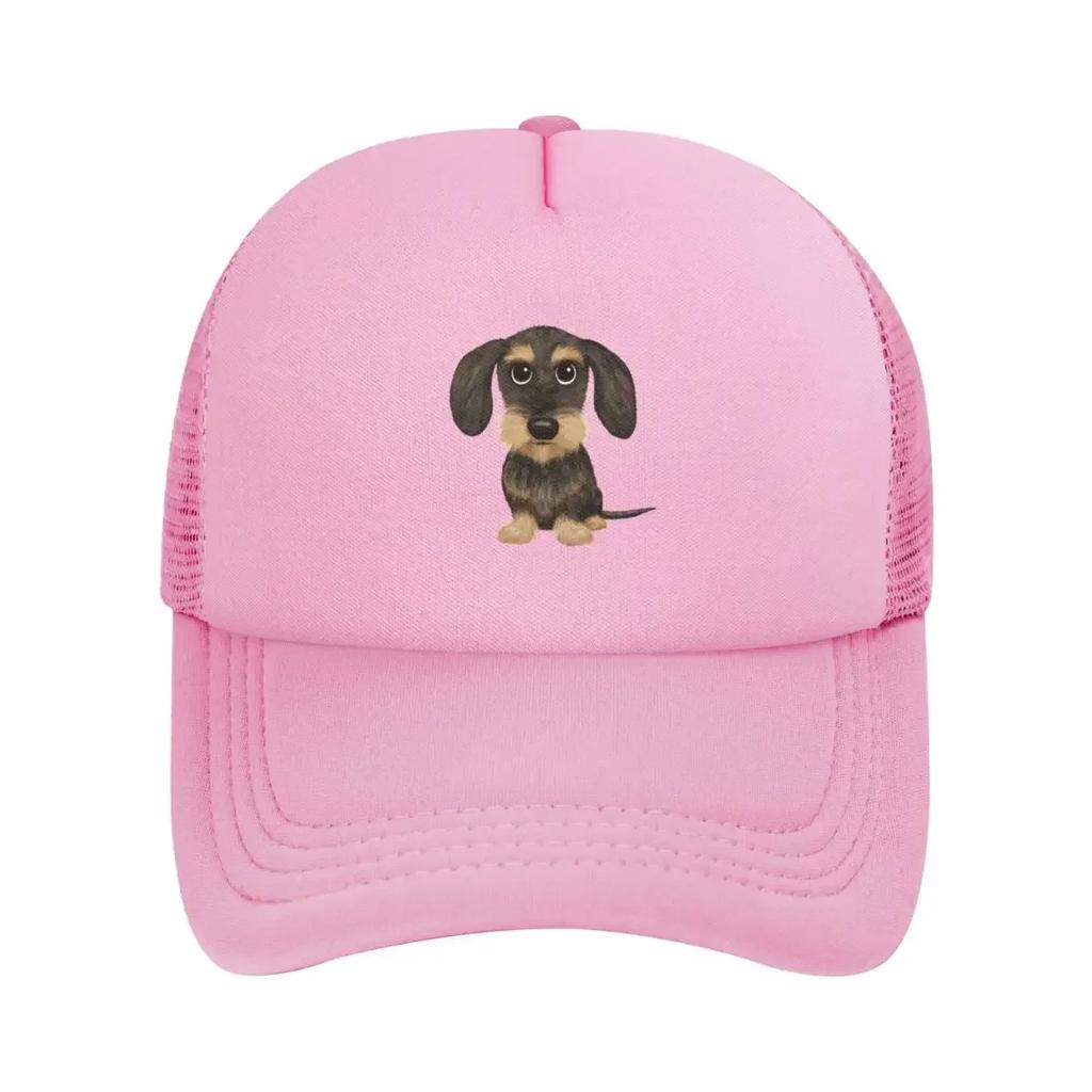 Wirehaired Dachshund Wire Haired Wiener Dog Wild Boar And Tan Teckel Mesh Baseball Caps Snapback Baseball Hats Casquette Unisex
