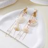 Bohemia Style Conch Shell Drop Earrings Colorful Resin Material Starfish Dangle Earrings Handmade Ocean Theme