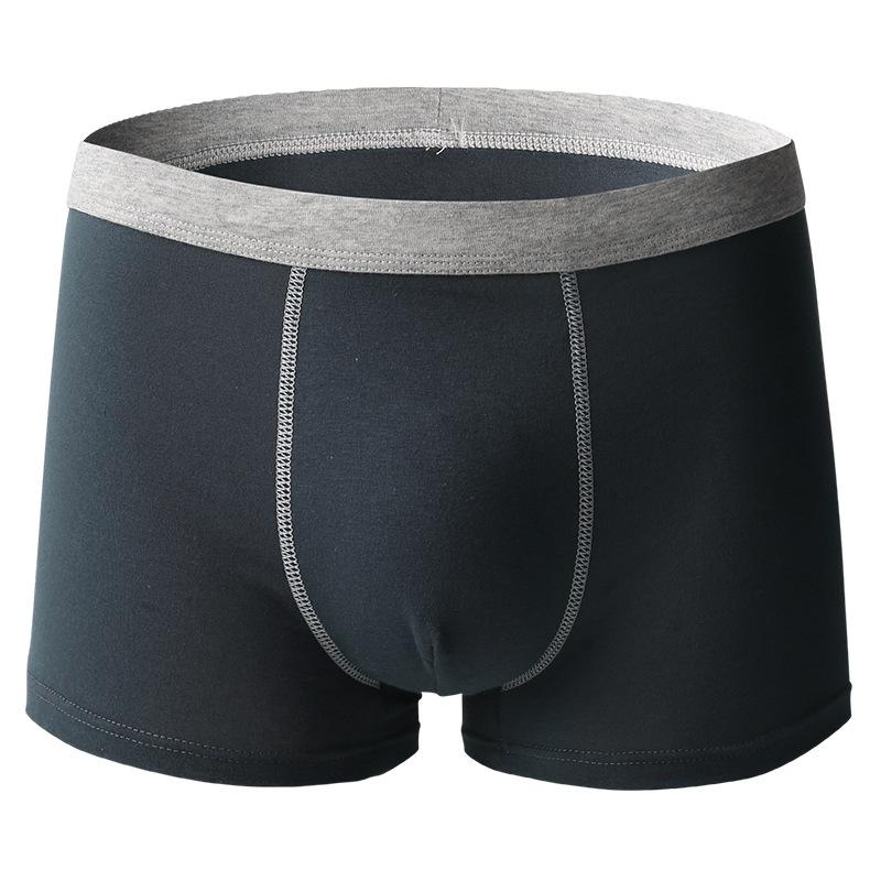 Große Herrenunterwäsche, Hosen aus reiner Baumwolle, atmungsaktive und bequeme antibakterielle Boxershorts, modische, lockere, fette Männer mit flachem Winkel