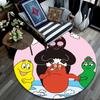 Barbapapa,Round Area Rug,Carpet Rug for Living Room Bedroom Sofa Playroom Decor,Non-slip Floor Mat