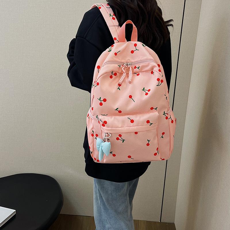 Schultasche neue koreanische Version ins Kirschmuster Rucksack Koreanisches Nischen-Design Schülerrucksack Literarisch Klein Frisch Schultasche
