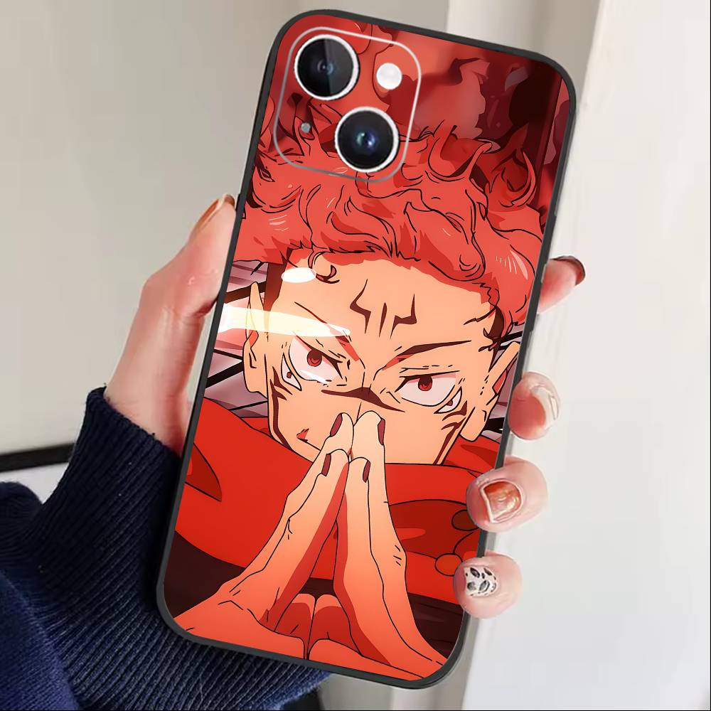 Jujut-su I-Ichiji L-Kaisen Phone Case For iPhone 17 16 15 14 13 12 Max Plus Silicone Black Cover