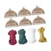 Macrame Ornaments 6 Pieces Holidays Decor with Tree Branch Pattern Braided Xmas Decorations DIY