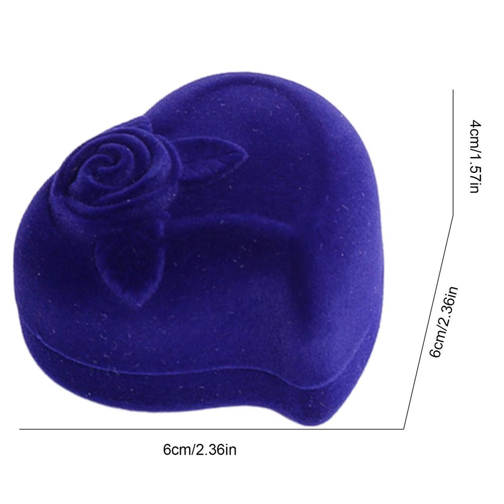 

Proposal Ring Box Multifunctional Heart Shaped Ring Storage Box Jewellry Display Box Portable Ring Box For Engagement синій