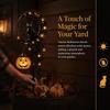 Solar Halloween Black Cat & Pumpkin Moon Garden Stake Light, Solar Garden Decoration, Outdoor Waterproof Metal Pumpkin Stake