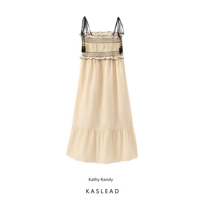Kaslead New Arrival Women's Clothing Fashion Style Fashion Elastic Upper Body Midi Skirt Dress 9878154