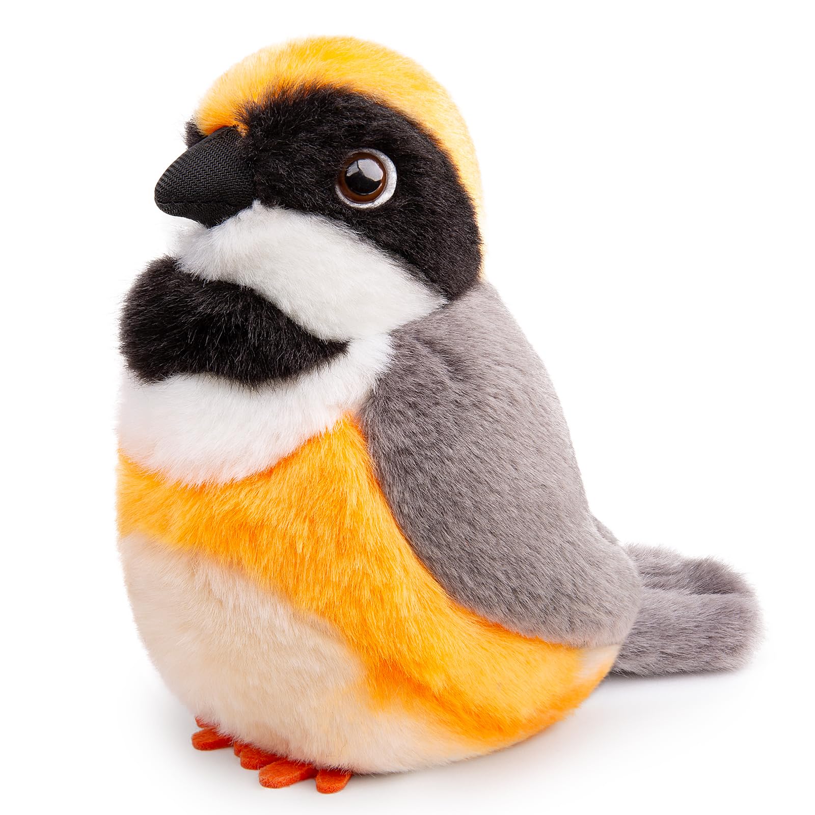 

lilizzhoumax Реалистичная плюшевая синица Серая Милая Мягкая Рождество Детский душ Плачущая Дом 12 см в высоту Игрушка с длинным хвостом, Птица, Животное, Игрушка для девочки, Подарок, Подарок,