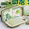 1pcs Workwear Design Student Pen Case Pen Bag Large Capacity Fabric Multi-Compartment Design Pencil Box Stationery