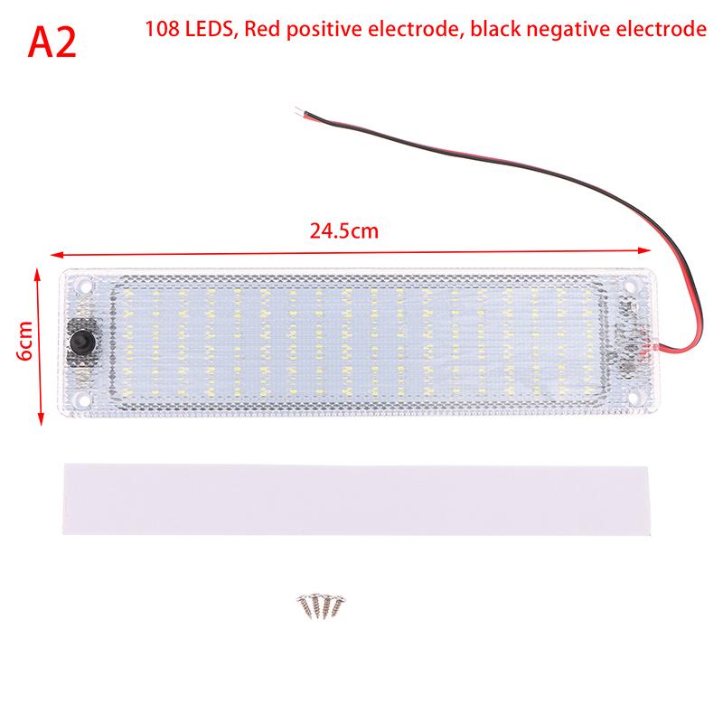 12V-85V 36/108Led Interior Light Bar Strip Light With Switch Led Car Interior Lamp Lighting Camper Bus Motorhome Boat Roof Light
