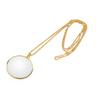 5X Magnifier Monocle Lens Necklace Magnifying Glass Loupe (Gold)