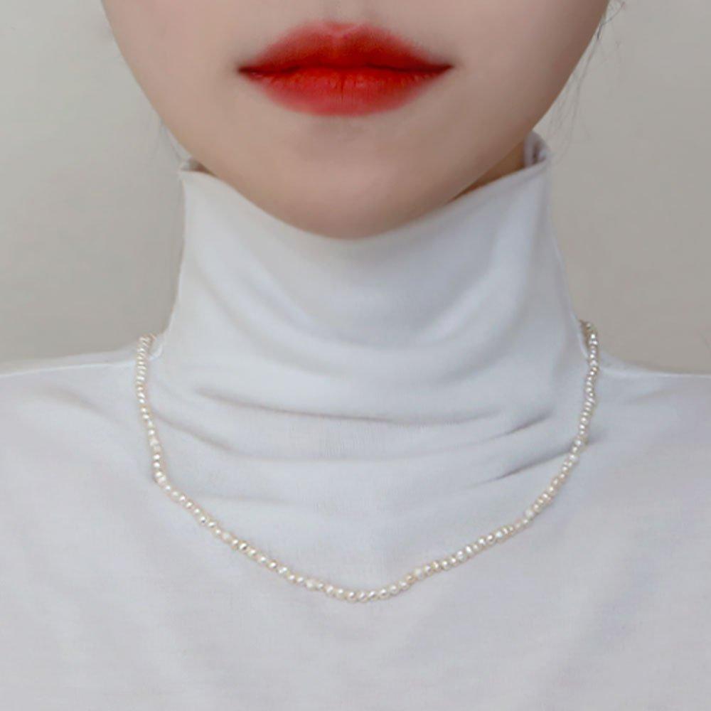 92.5 Silver Rice Pearl Necklace