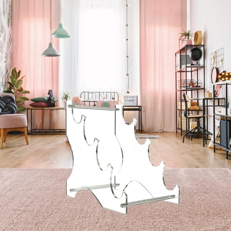 Multiple Layer Swords Display Rack Portable Acrylic Swords Rack 4 Layer Display Stand for Lightsabers Aficionados