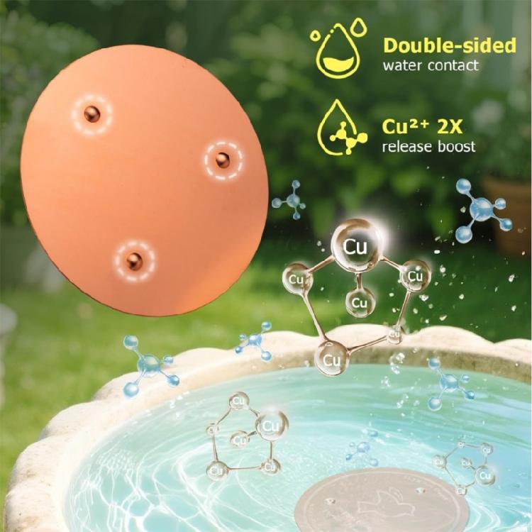 Bird Bath Purification Disk Copper Cleaning Disk Feeder Accessories Triple-Point Support Purifier Plate For Fountain