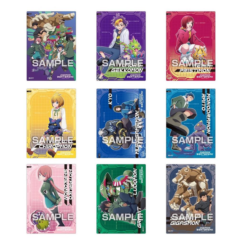 ENSKY Digimon Beatbreak Clear Card Collection Gum Soda Flavor Shokugan Trading Cards Box of 18 Packs