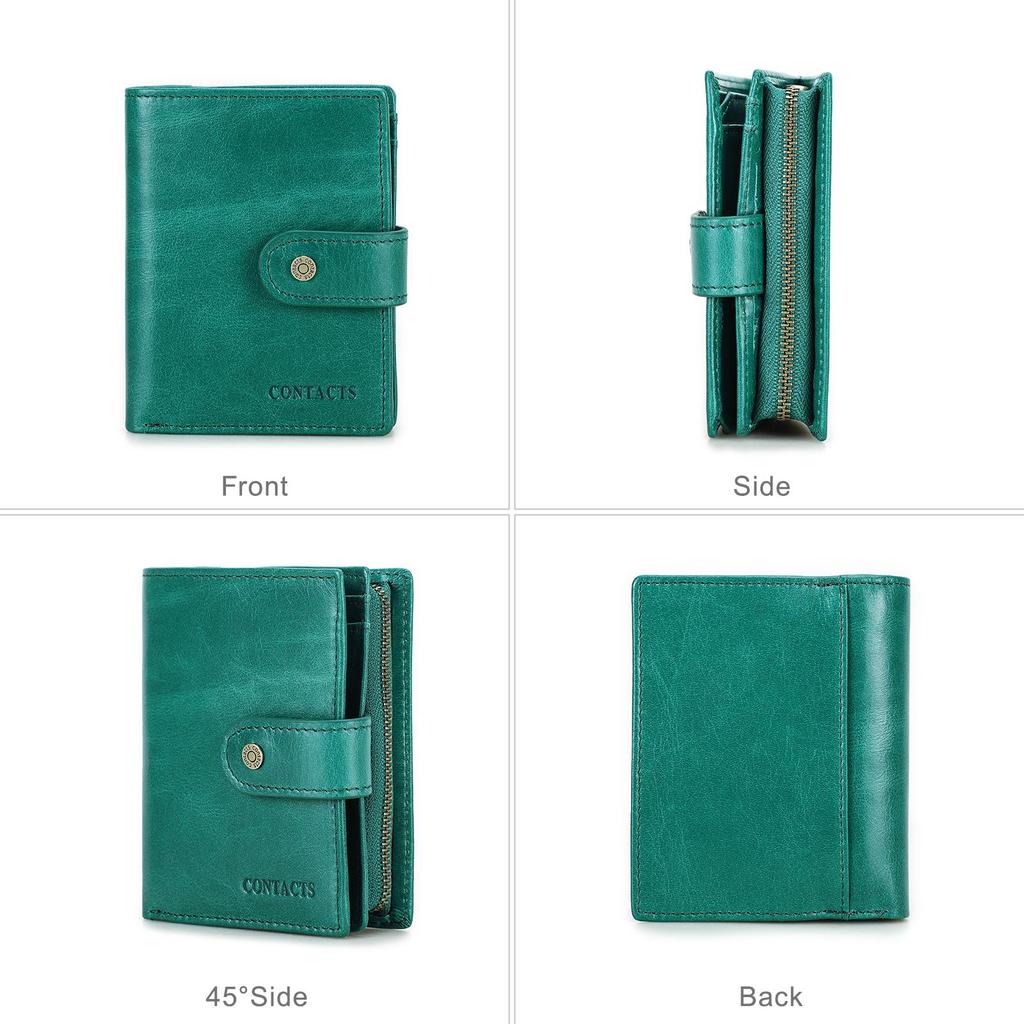 CONTACT'S Echtleder-Geldbörse für Damen, Kartenhalter, Geldklammer, Münzbörse, Damentaschen, Handtaschen