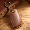 FOR MG Roewe Key Case Top Grain Leather Handstitched Full Cover Scratch Resistant W/ Key Ring Fits MG4 MG5 MG ZS EV HS RX5