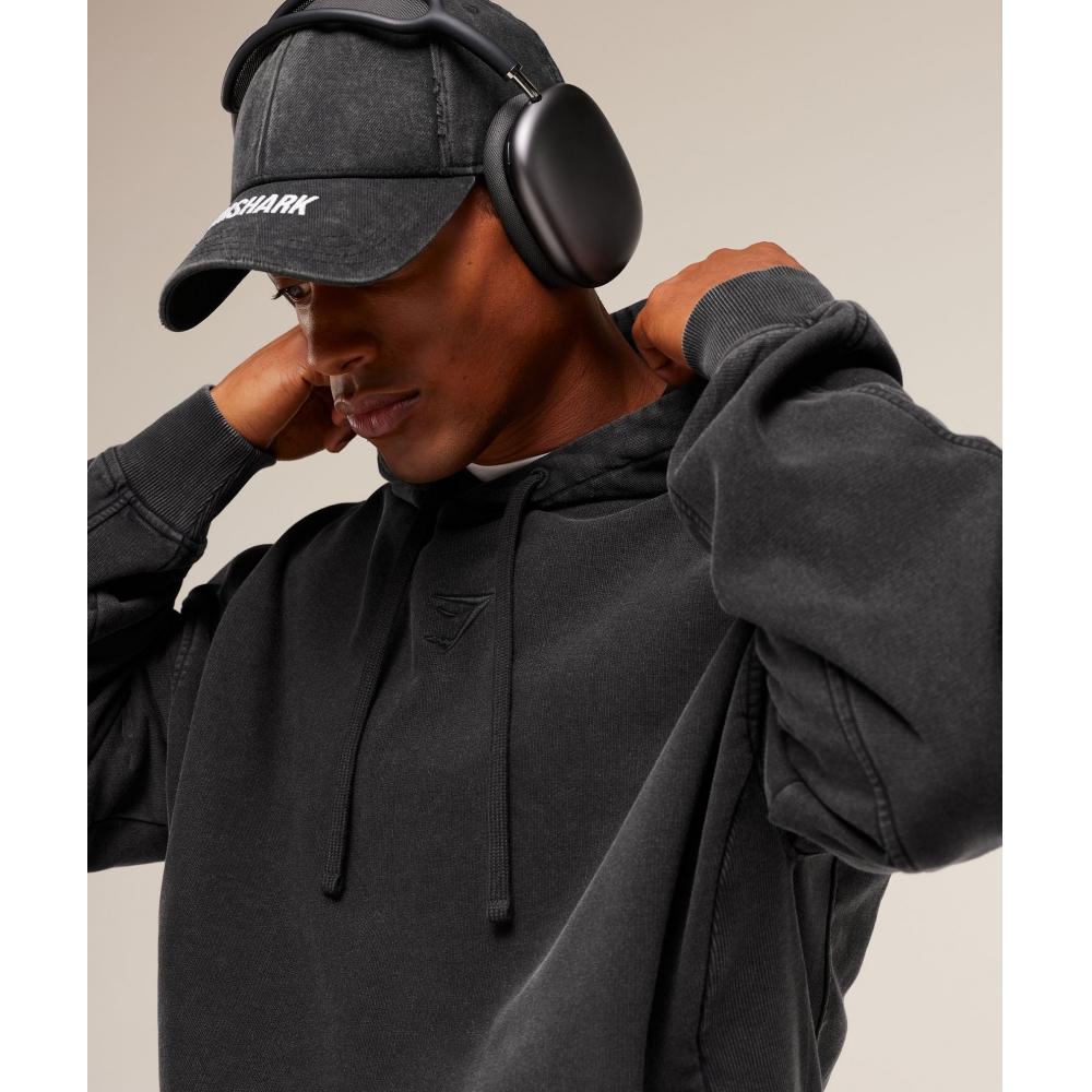 Gymshark Power Washed Hoodie Gs Black A2c9l Bb2j