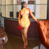 European and American Style 2026 Summer New Fashion Personalized Street Creative 3D Printing Long-sleeved Tight Dress