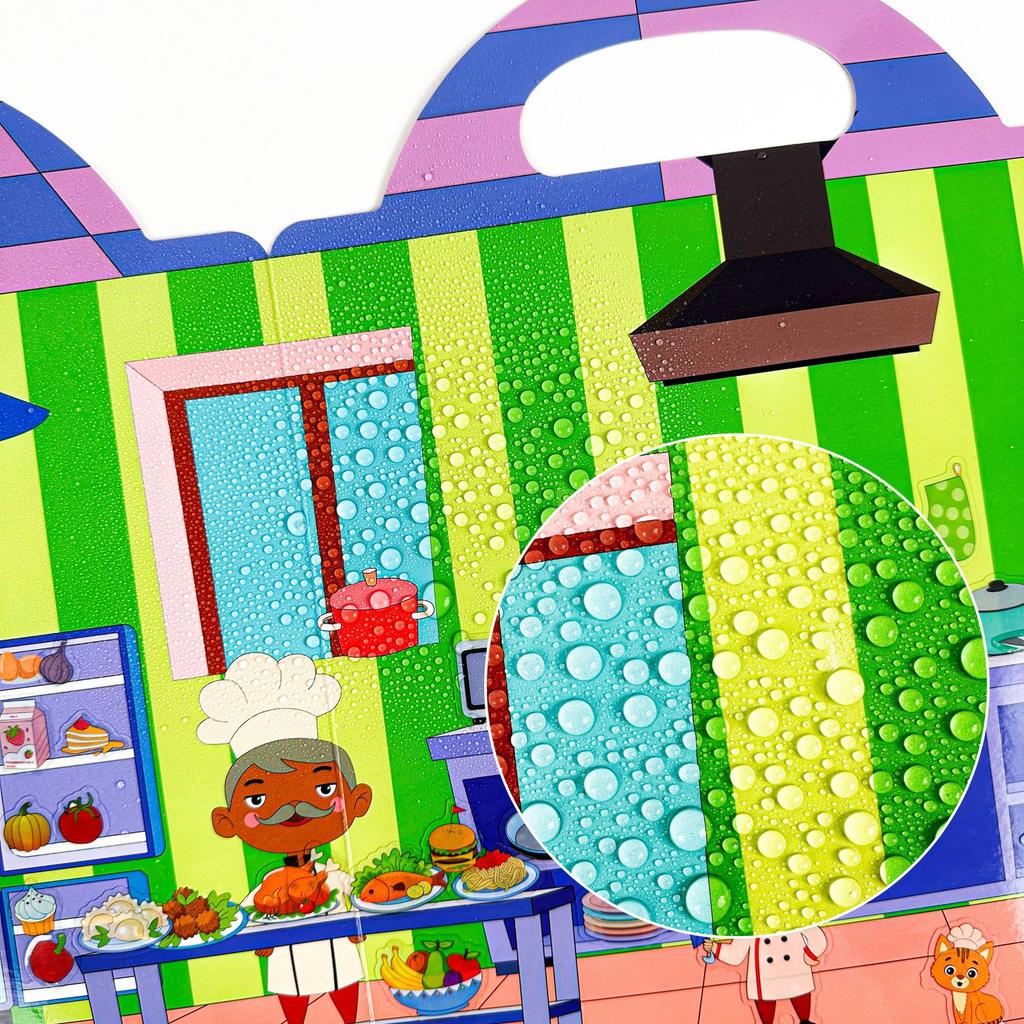 Reusable Sticking Stickers for Children's Campus Life Scenes Early Education Sticker Games Books Learning Cognition Toys For Kid