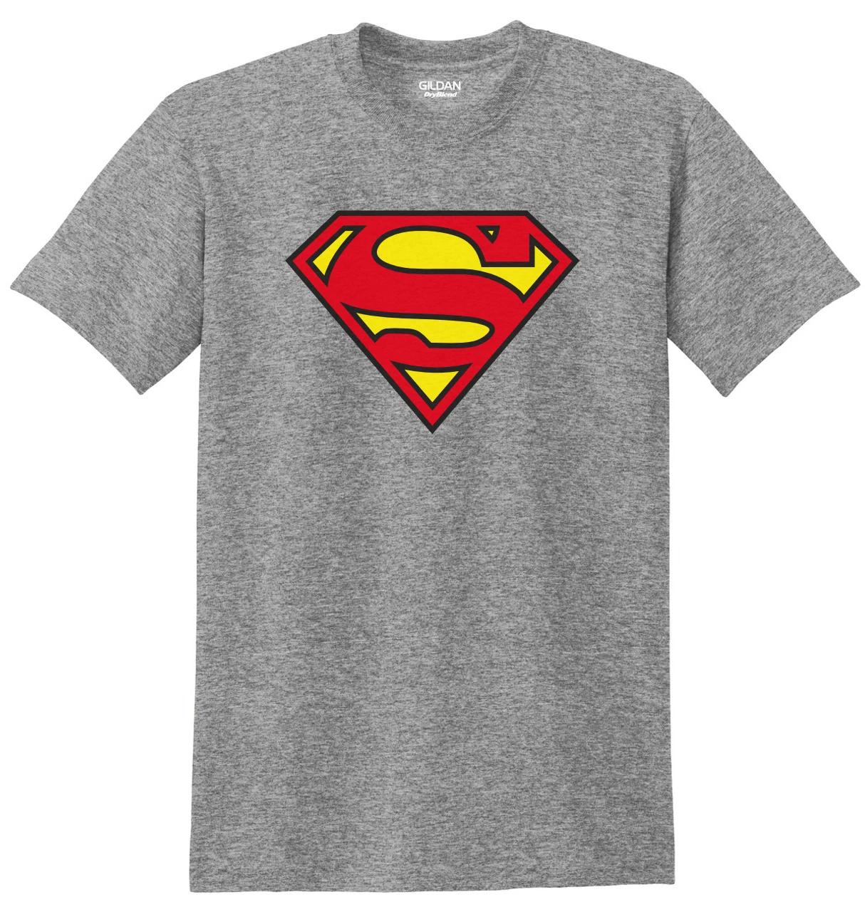 Superman t-shirt men - Short sleeve Poly/Cotton Dry Blend Multiple Size s S