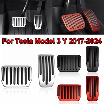 Hliníkový kryt brzdového a akceleračního pedálu pro Tesla Model 3 Highland/Model Y (2023–2025) Snadná instalace Protiskluzové podložky pod nohy Prémiové