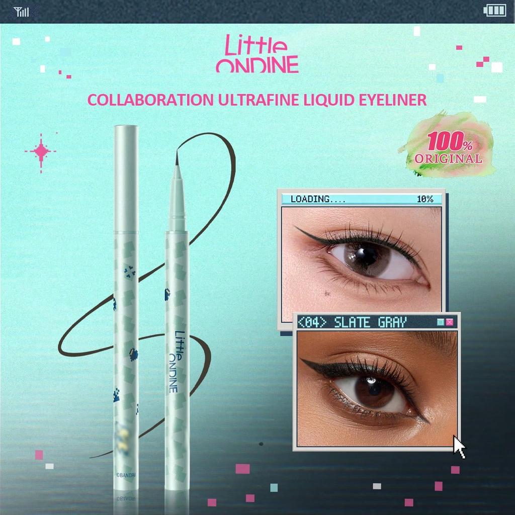 Little Ondine Tamagotchi Pixel Pals Collaboration UltraFine Liquid Eyeliner 01/02/04/05, 0.01mm Smooth Tip, Waterproof Smudge-Proof Long-Lasting