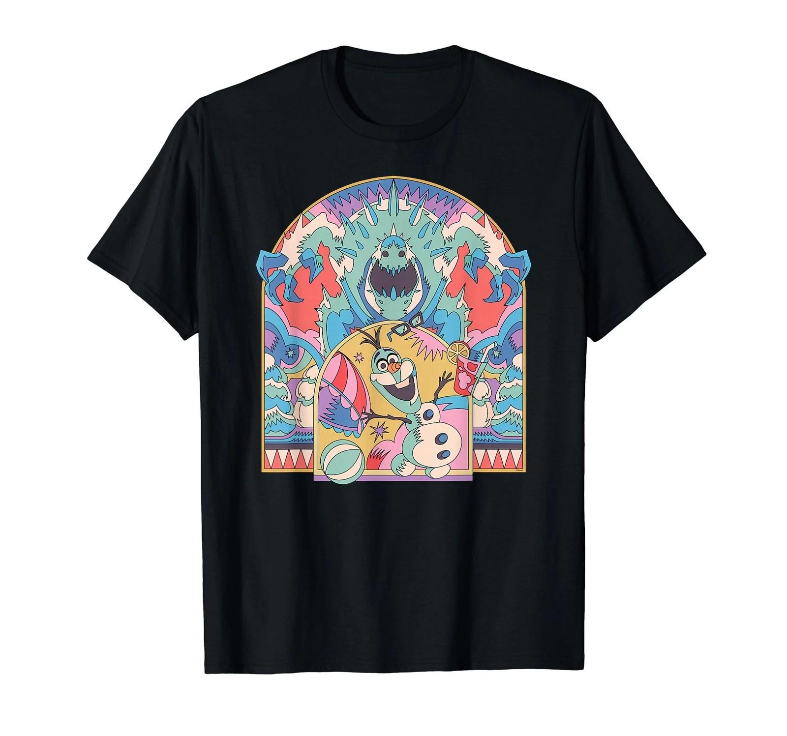 Disney Frozen Olaf And Marshmallow Summer Fun T-Shirt_ L